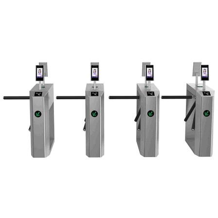Stainless Steel Tripod Mechanism Gate with Biometric Attendance Sensing Integration