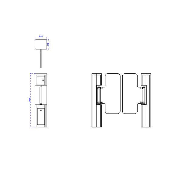 Infrared Induction Supermarket Swing Barrier with Automatic Radar Open Functionality