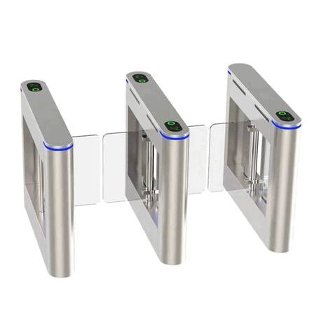 High-Speed Optical Speed Gate Turnstile with Multi-Factor Authentication – Secure Pedestrian Passageway System for Corporate Corridors