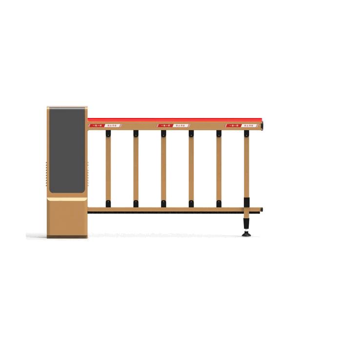 Integrated Folding Smart Parking Gate with High-Visibility Advertising Media Boom