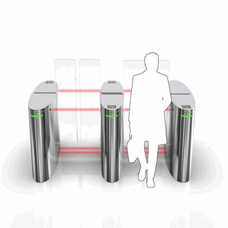 Brushless Wing Gate with Face Recognition & QR Access for Modern Tech Offices